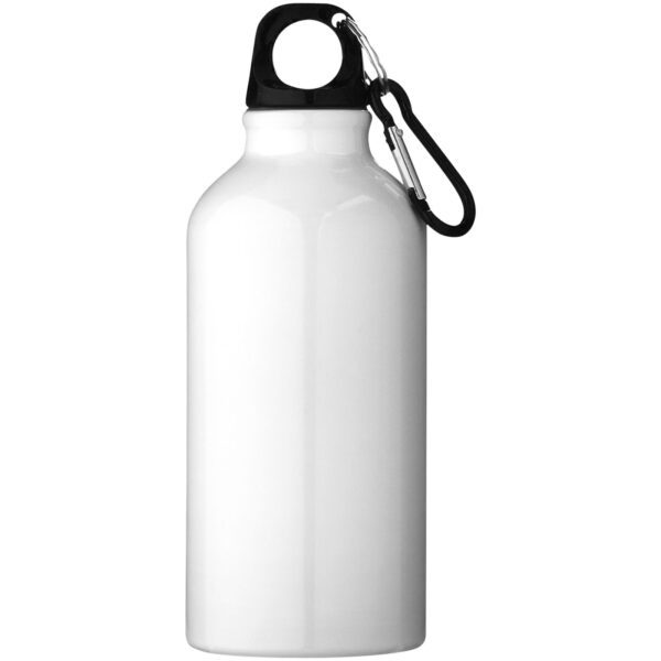 Botella de 400 ml de aluminio reciclado con certificado RCS con mosquetón "Oregon" - Imagen 4