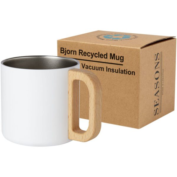 Taza de acero inoxidable reciclado con certificado RCS con aislamiento de cobre de 360 ml "Bjorn" - Imagen 2