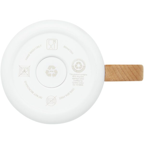 Taza de acero inoxidable reciclado con certificado RCS con aislamiento de cobre de 360 ml "Bjorn" - Imagen 8