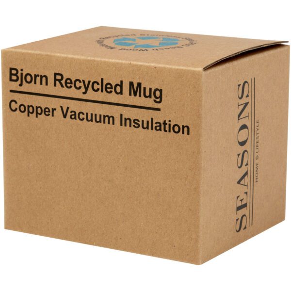 Taza de acero inoxidable reciclado con certificado RCS con aislamiento de cobre de 360 ml "Bjorn" - Imagen 4