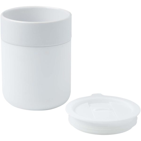 Vaso de cerámica de 330 ml con agarradero de silicona y tapa de plástico "Java" - Imagen 5