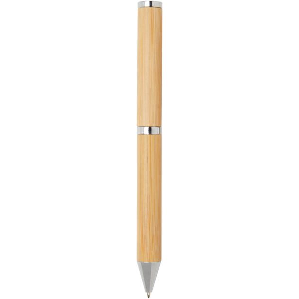 Set de regalo de bolígrafo y rollerball de bambú "Apolys" (tinta negra) - Imagen 6