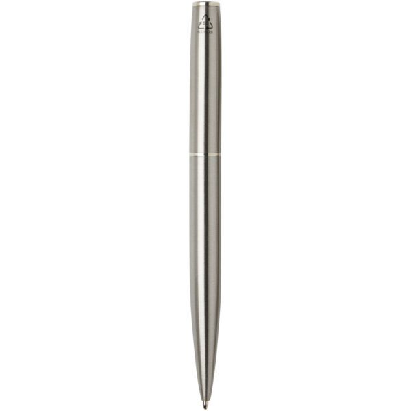 Set de bolígrafo y rollerball de acero inoxidable reciclado "Didimis" (tinta negra) - Imagen 6