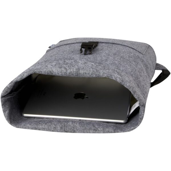 Bolsa para bicicleta enrollable de fieltro reciclado GRS de 13 L "Felta" - Imagen 7
