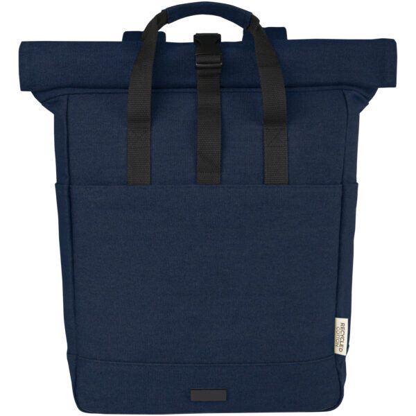 Mochila enrollable de 15 L para portátil de 15" de lona reciclada GRS "Joey" - Imagen 4