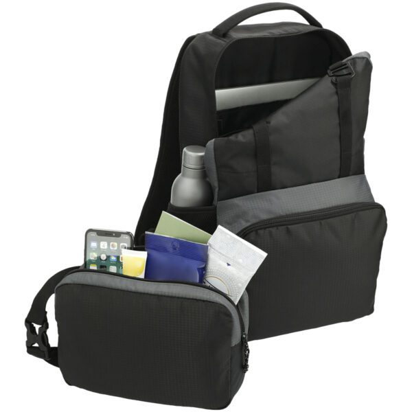Mochila para portátil de 15" reciclada GRS en dos tonos de 14 L "Trailhead" - Imagen 8