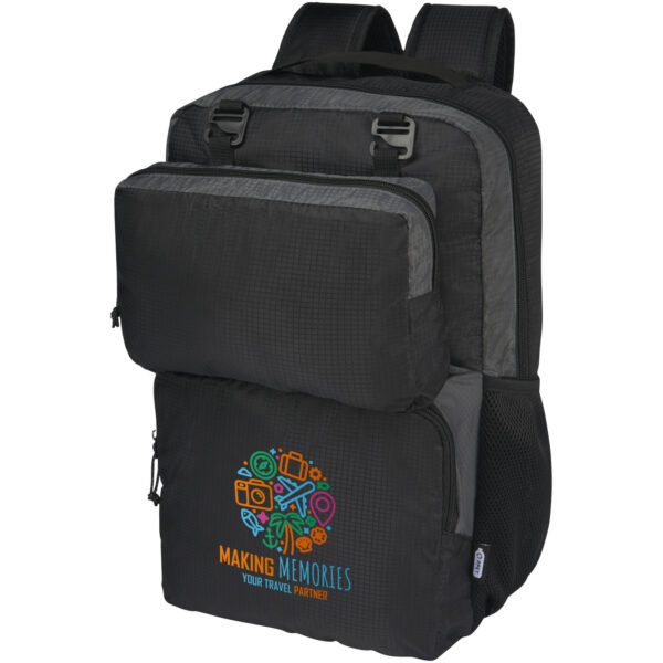 Mochila para portátil de 15" reciclada GRS en dos tonos de 14 L "Trailhead" - Imagen 3