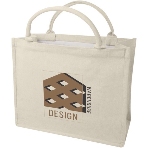 Bolsa Tote cuadrada de 500 g/m² con material reciclado Aware™ "Page" - Imagen 3