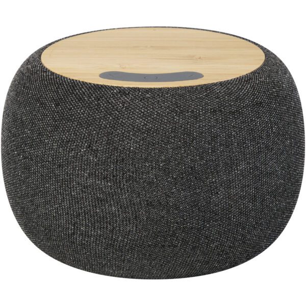Altavoz de bambú/RPET Bluetooth® y base de carga inalámbrica "Ecofiber" - Imagen 6