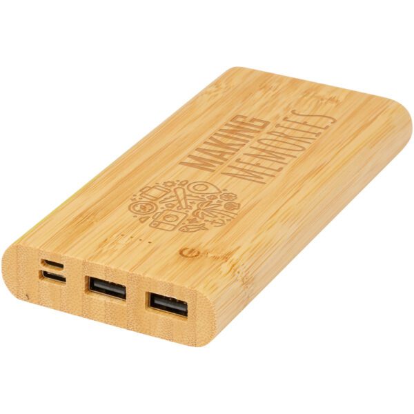 Batería externa de 10,000 mAh de bambú "Tulda" - Imagen 3