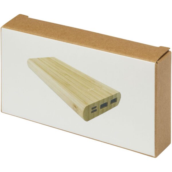 Batería externa de 10,000 mAh de bambú "Tulda" - Imagen 4