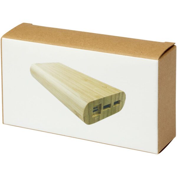 Batería externa de 20,000 mAh de bambú "Tulda" - Imagen 4