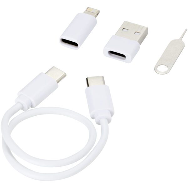 Cable de carga modular de plástico reciclado con soporte para teléfono "Savvy" - Imagen 9