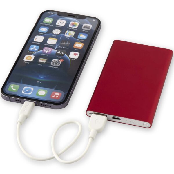 Batería externa tipo C de aluminio reciclado de 4000 mAh "Pep" - Imagen 8
