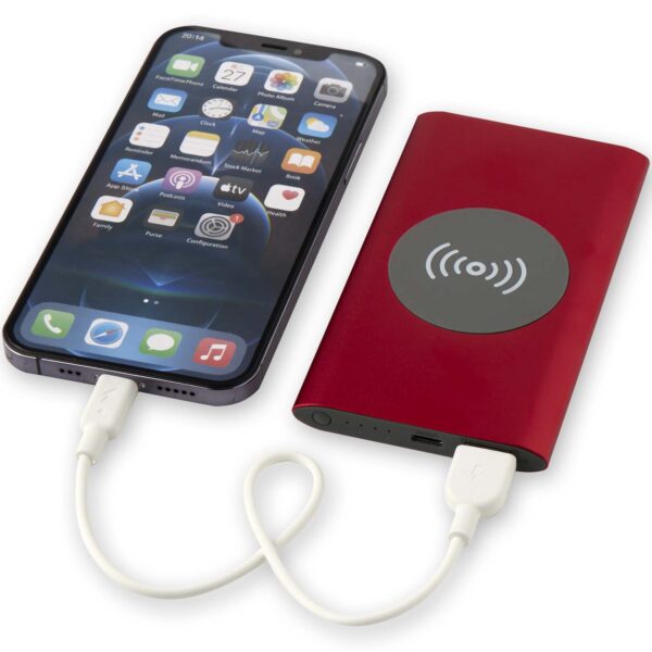 Batería externa inalámbrica tipo C de aluminio reciclado de 4000 mAh "Juice" - Imagen 8