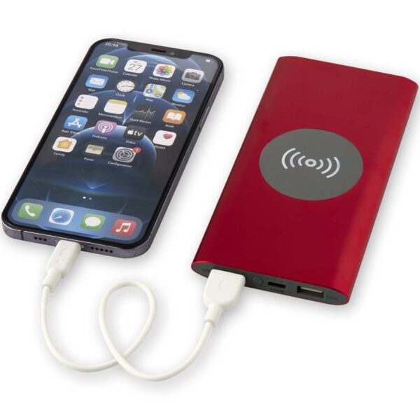 Batería externa inalámbrica tipo C de aluminio reciclado de 8000 mAh "Juice" - Imagen 8