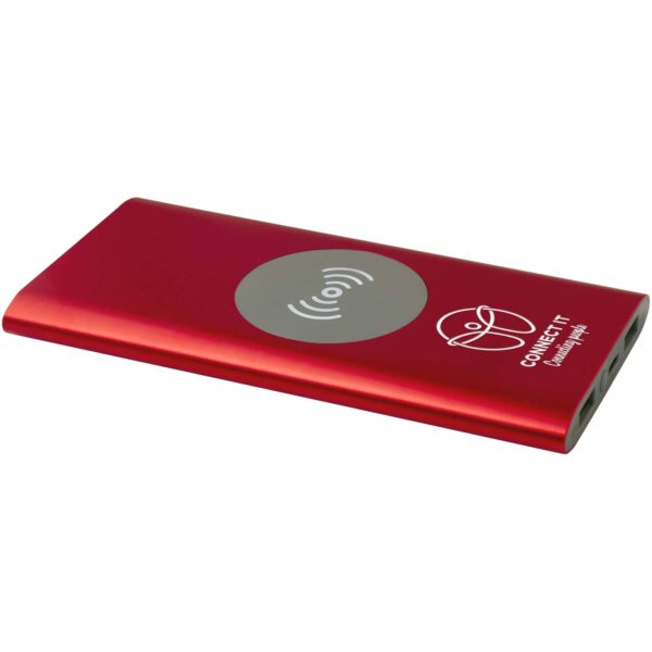 Batería externa inalámbrica tipo C de aluminio reciclado de 8000 mAh "Juice" - Imagen 3