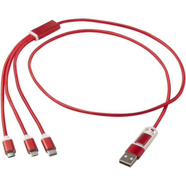 Cable de carga 5 en 1 de aluminio reciclado "Versatile" - Imagen 2