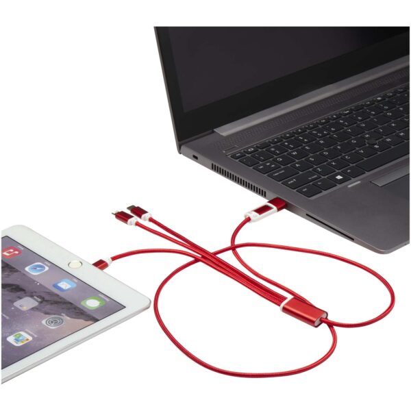Cable de carga 5 en 1 de aluminio reciclado "Versatile" - Imagen 5