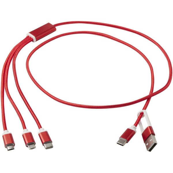 Cable de carga 5 en 1 de aluminio reciclado "Versatile" - Imagen 7