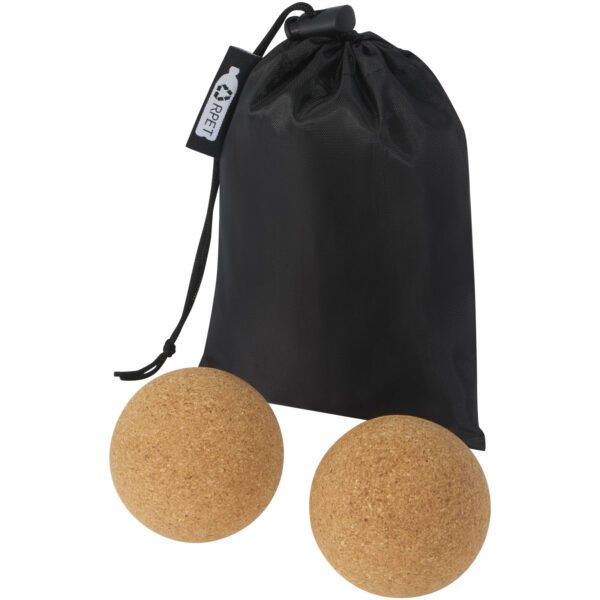 Pelota de corcho para yoga "Trikona"- Set dos unidades - Imagen 2