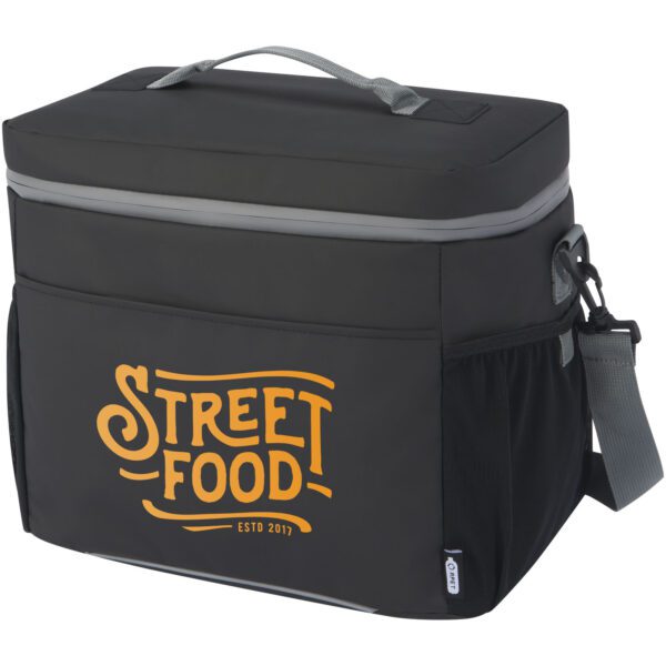 Bolsa isotérmica de 22 l para 20 latas de material reciclado GRS resistente al agua "Aqua" - Imagen 4