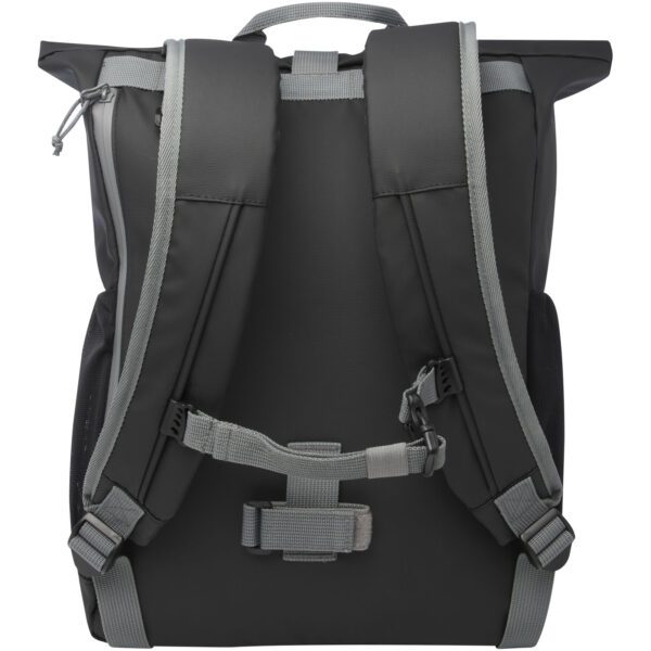 Bolsa enrollable para bicicleta resistente al agua de material reciclado GRS de 15" y 20 l "Aqua" - Imagen 5