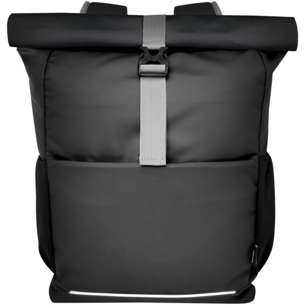 Bolsa enrollable para bicicleta resistente al agua de material reciclado GRS de 15" y 20 l "Aqua" - Imagen 6