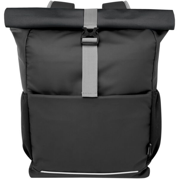 Bolsa enrollable para bicicleta resistente al agua de material reciclado GRS de 15" y 20 l "Aqua" - Imagen 4