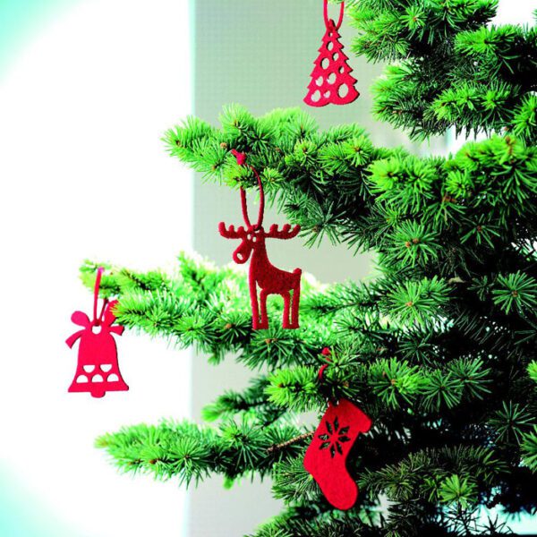 Set 6 adornos árbol en fieltro ROUGE - Imagen 4