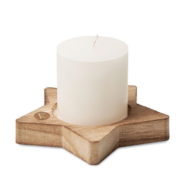 Porta velas madera LOTUS - Imagen 4