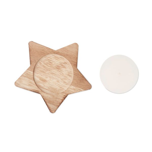 Porta velas madera LOTUS - Imagen 3