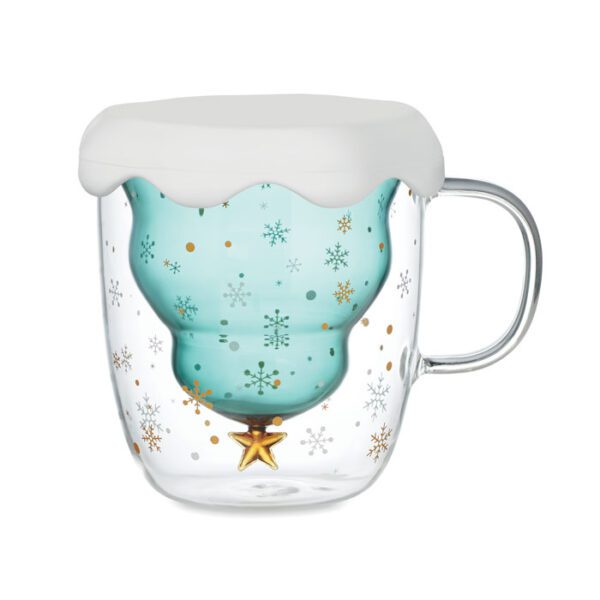 Taza borosilicato doble pared VERDE