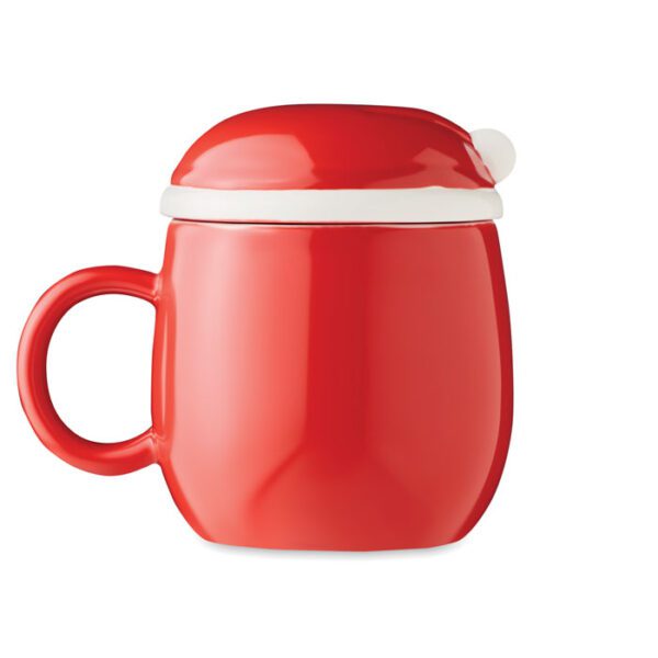 Taza cerámica con tapa 370 ml SANTA - Imagen 5