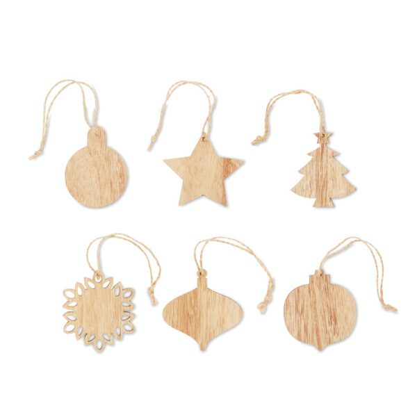 Adornos navideños de madera CHRISET - Imagen 2