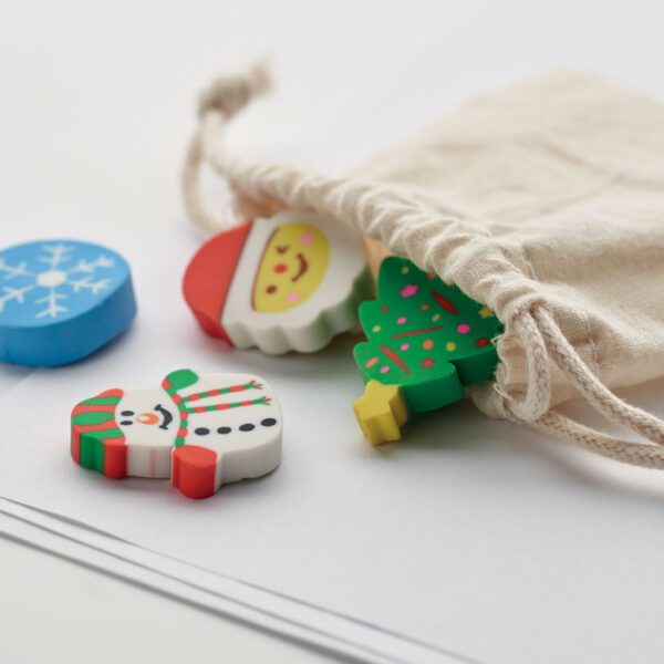 Juego  4 gomas forma Navidad RUBBIES - Imagen 5