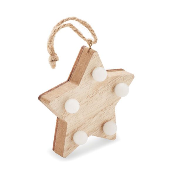 Estrella de madera con luces LALIE - Imagen 2
