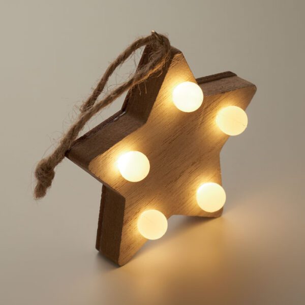 Estrella de madera con luces LALIE - Imagen 7