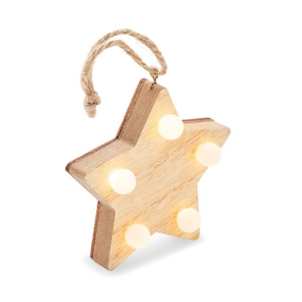 Estrella de madera con luces LALIE - Imagen 4