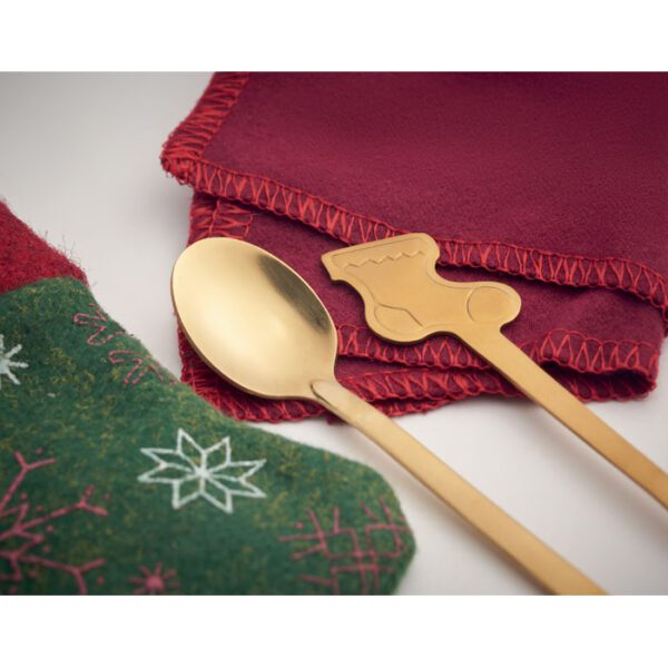 Set cubierto postres navideños HOLLYWARE - Imagen 6