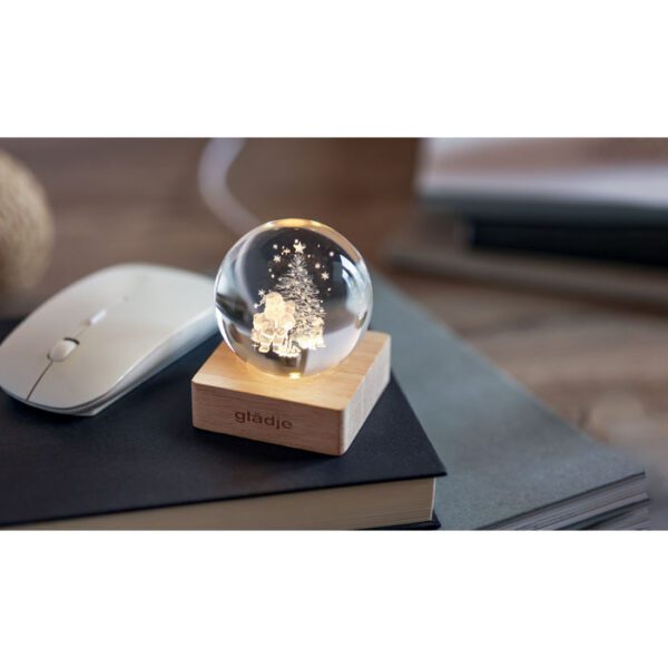 Bola de vidrio LED navideña SANTA LIGHT - Imagen 5