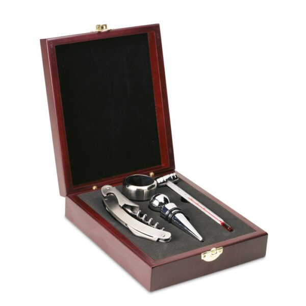 Set vino en caja de madera PREMIUM - Imagen 2