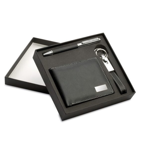 Set bolígrafo-llavero-cartera ELEGANCI - Imagen 2