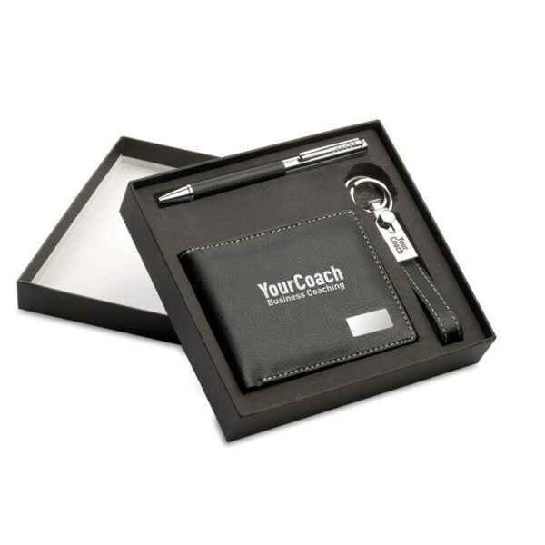 Set bolígrafo-llavero-cartera ELEGANCI - Imagen 5