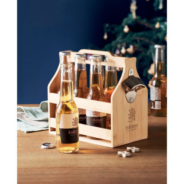 Caja de bambú para 6 cervezas CABAS - Imagen 7