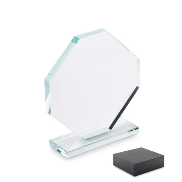 Trofeo de cristal con caja RUMBO - Imagen 2