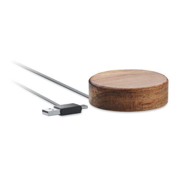 Cargador inalámbrico madera ACALESS - Imagen 2