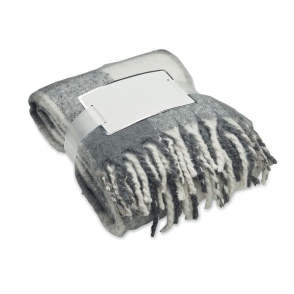 Manta de mohair a cuadros QUET - Imagen 2