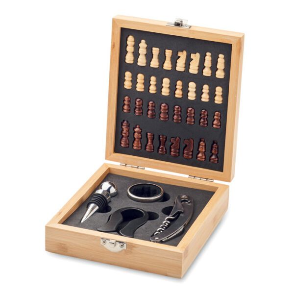 Tablero ajedrez juego de vino CHESSET - Imagen 3