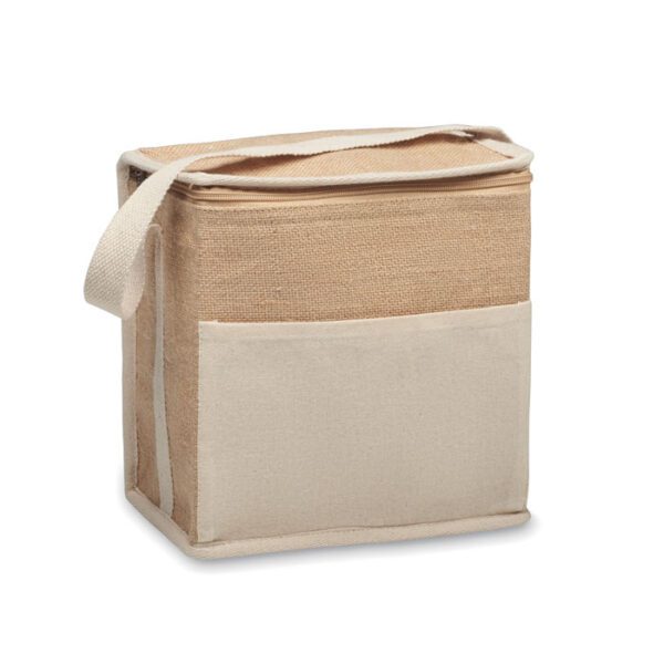 Bolsa nevera de yute y lona 3L LONA - Imagen 2